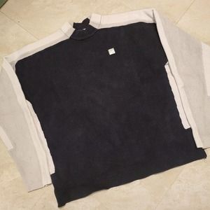 VTG Y2K NIKE Air Mens XL Black White HEAVY Knit Embroidered Crewneck Sweater